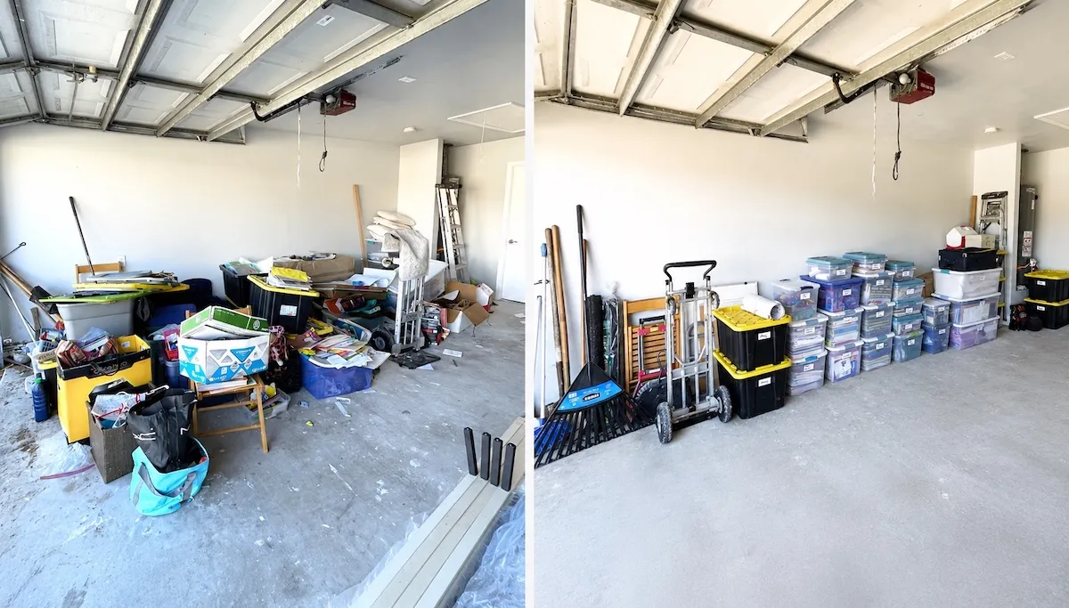 Garage before and after 2